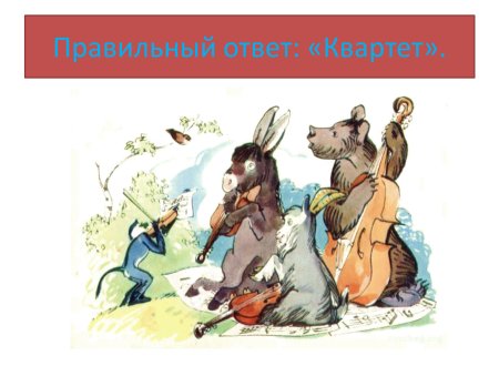 Герои басни квартет