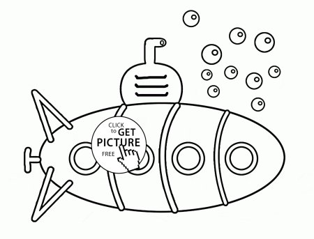 Подводная лодка раскраска