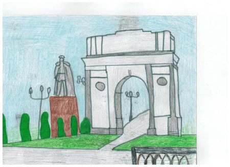 Триумфальная арка Курск рисунок