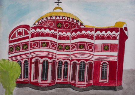 Введенский храм Курск рисунки