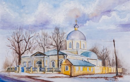 Введенский храм Курск рисунки