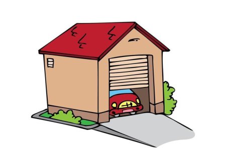 Гараж мультяшный