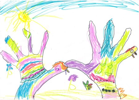 Детские руки рисунок