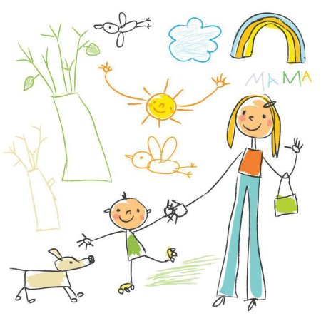 Детский рисунок мамы