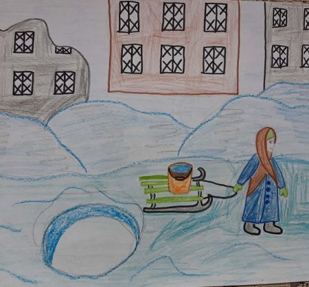 Блокада Ленинграда рисунки блокадный хлеб