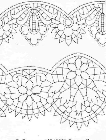 Схема кружев для точечной росписи