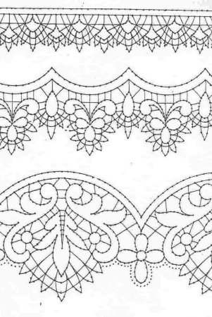 Точечная роспись кружева Ришелье