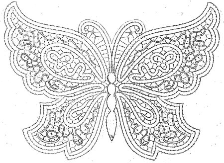 Вологодское кружево сколки бабочек