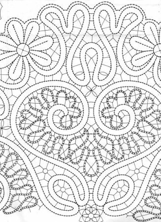 Сколок кружева на коклюшках