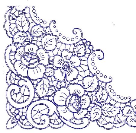 Рисунки для вышивки Ришелье