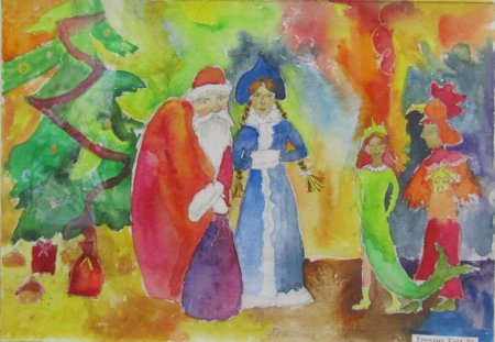 Новогодний карнавал рисунок