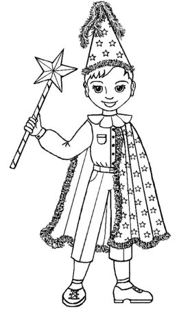 Новогодний костюм раскраска