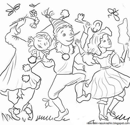 Театр раскраска для детей