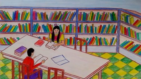 Детские рисунки библиотеки