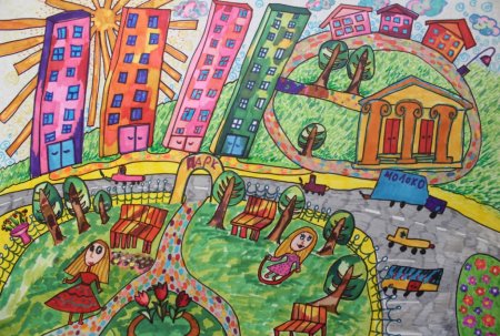 Рисуем город с детьми