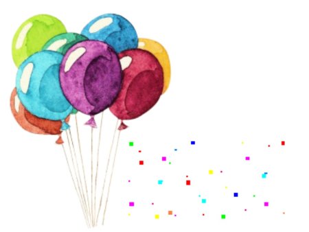 Воздушные шарики акварель