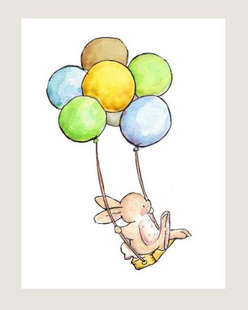 Мультяшные животные с шариками