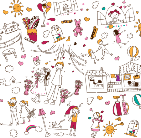 Детские рисунки вектор