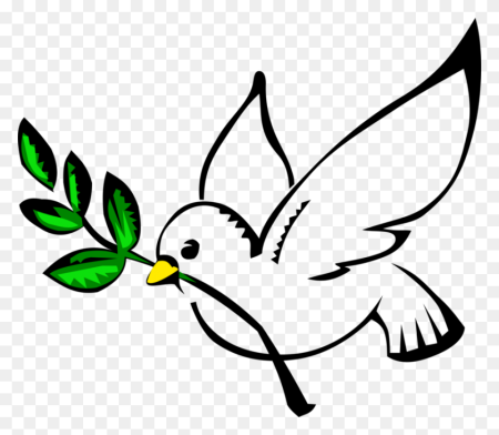 Птица с веткой в клюве