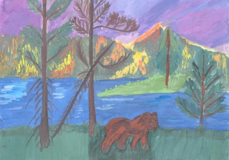 Заповедник рисунок детский