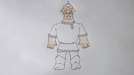 Раскраска богатырь Алеша Попович