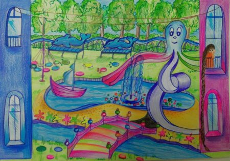 Детский городок рисунок