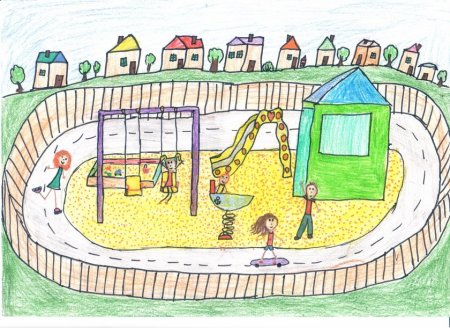 Детская площадка рисунок