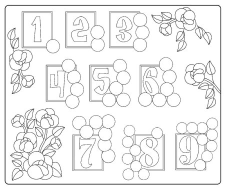 Цифры для дошкольников в картинках