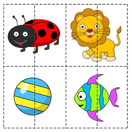 Карточки пазлы для детей