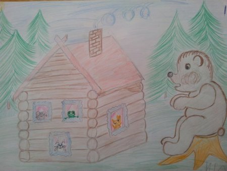 Рисование сказка Теремок