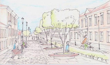 Детские рисунки города