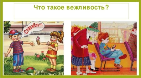 Вежливые и невежливые поступки