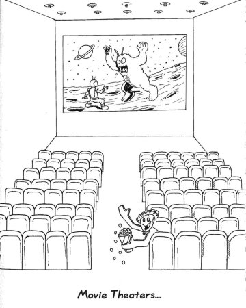 Раскраска кинотеатр