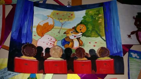 Зрители в кинотеатре рисунок