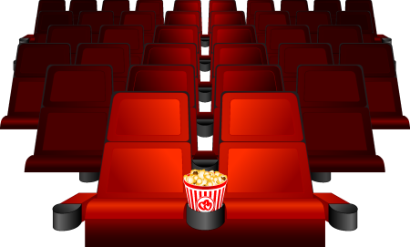 Дети в кинотеатре иллюстрация