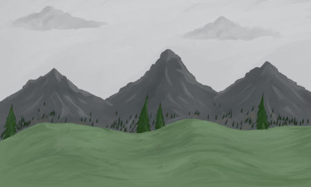 Горная местность рисунок