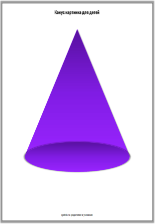 Предметы в виде конуса