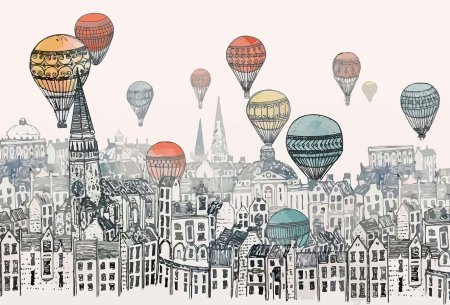 Обои на стену воздушные шары