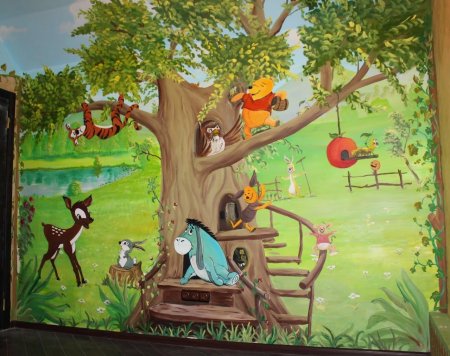 Сказочное дерево роспись стен