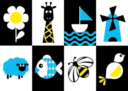 Контрастные изображения для новорожденных