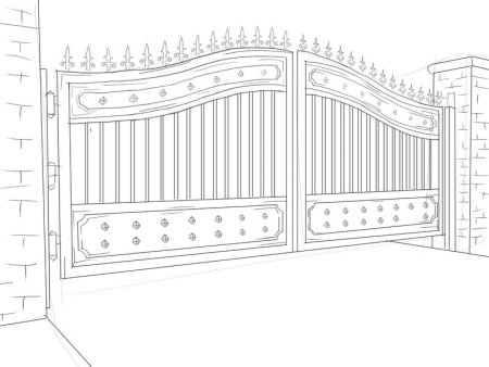 Ворота раскраска