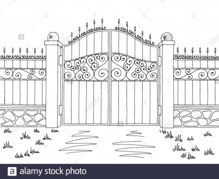 Забор нарисованный