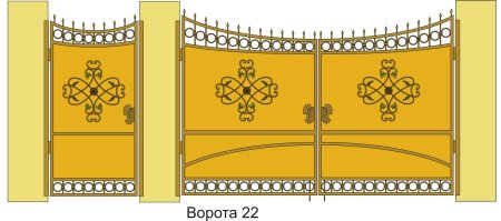 Ворота с бурятским орнаментом