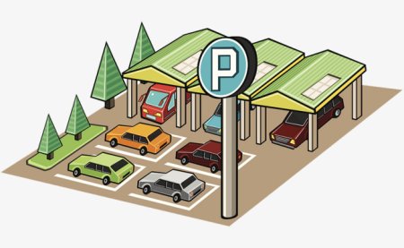 Нарисованная стоянка