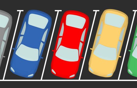 Парковка для машин вектор