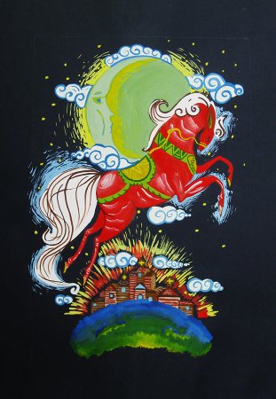 Палех рисунок для детей