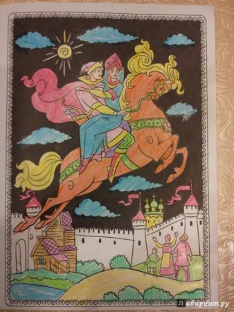Палехская миниатюра раскраска