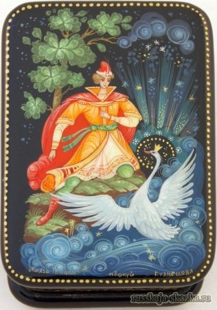 Палехская роспись Царевна лебедь