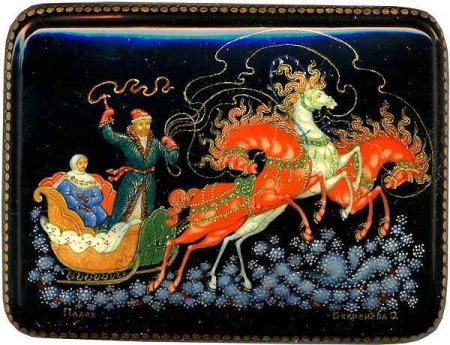 Палехская миниатюра тройка