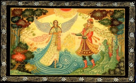 Солнце в Палехской миниатюре